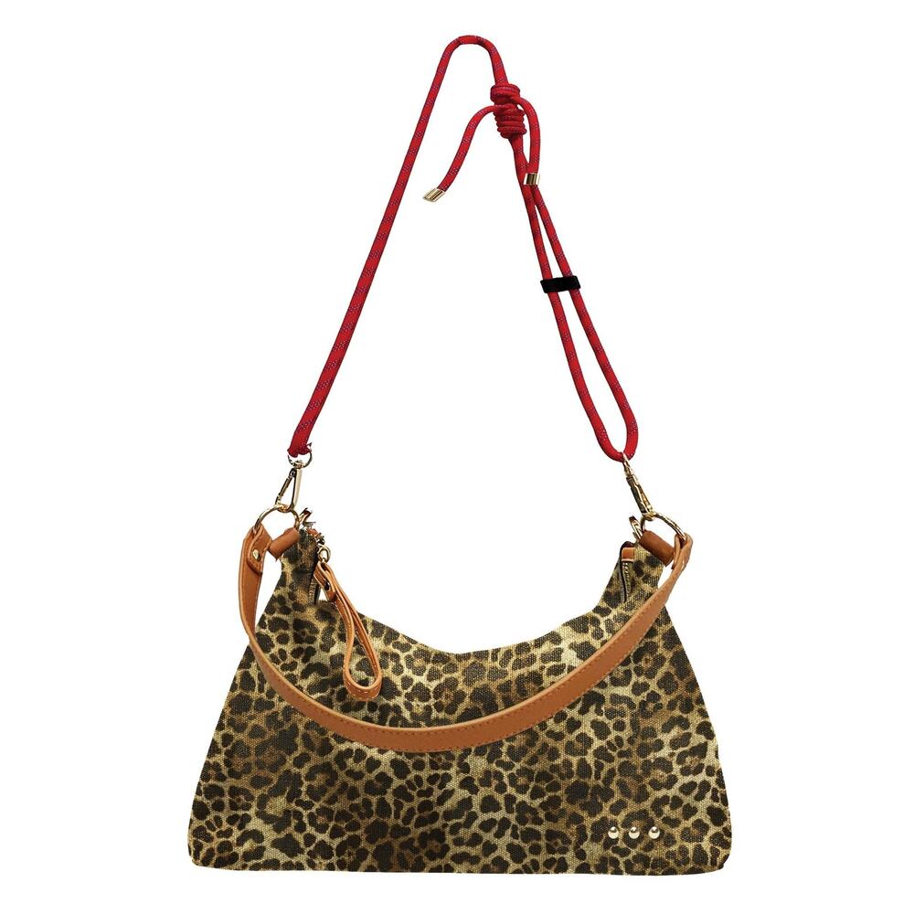 Cosette Canvas Shoulder Bag | Structured | Leopard